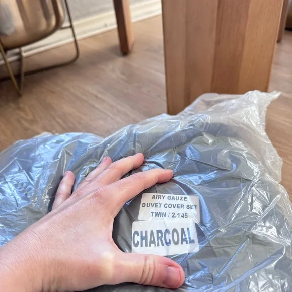 Quince Charcoal Duvet Cover Set